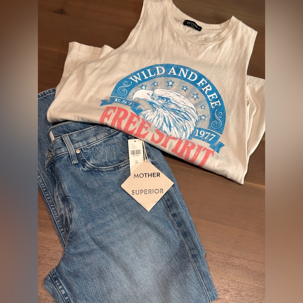 NWT Mother Jeans The Bookie Flood Dean’s List 29 - Picture 13 of 16